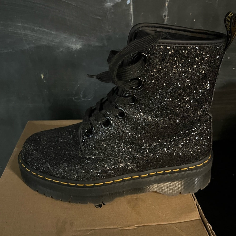 Doc Marten Molly platform glitter boot original box